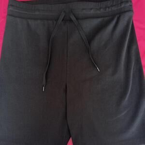 American Eagle Black Ribbed Drawstring Biker Shorts Large